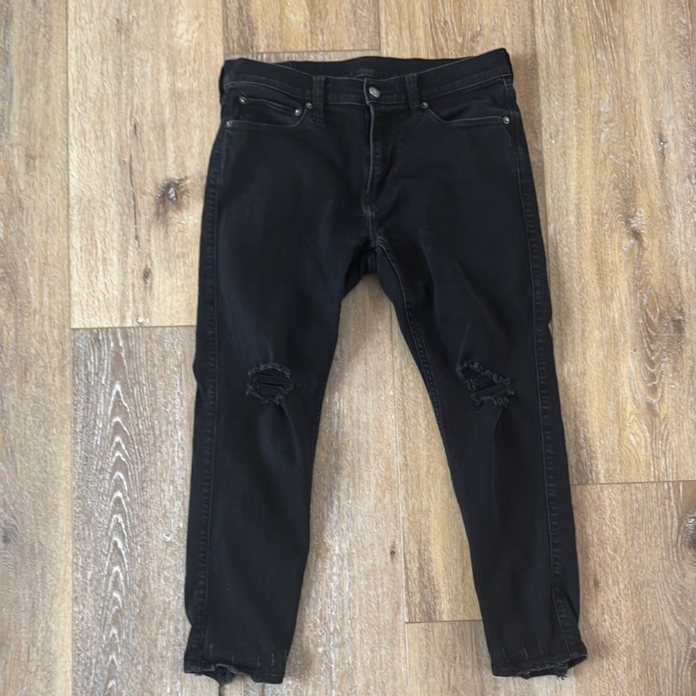 Abercrombie Black Distressed Jeans